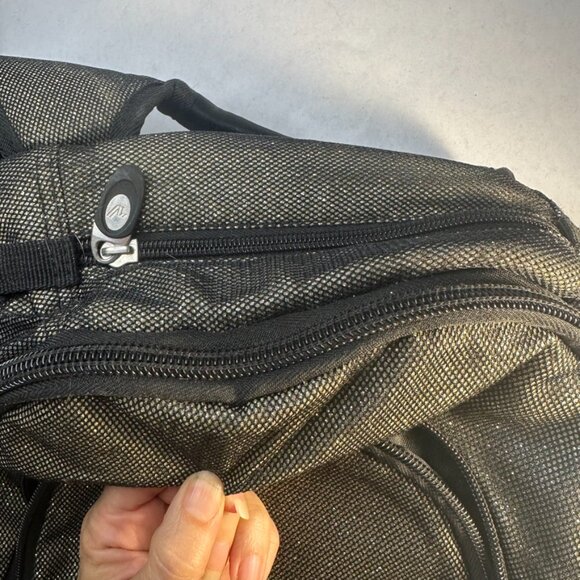 Varsity Gold Black Sparkle Glitter & Mesh Backpack main image 8